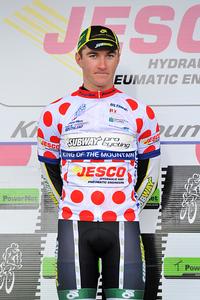 Dylan Kennett in the King of the Mountain jersey